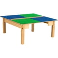 thumbnail image 3 of Time-2-Play 35"W Lego Blocks Compatible Table With Trough, Solid Birch Plywood Activity Desk Playroom School, 3 of 8