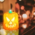 thumbnail image 4 of Suncoda Lamp, Halloween Pumpkin Lantern Upgrade Lantern Lights Two Color Changing Light Up Pumpkin Outdoor for Halloween Party Decoration Battery Included, 4 of 7