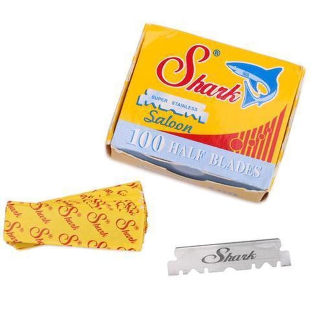 Cuchillas de afeitar SHARK Super Stainless con borde recto x100