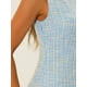 thumbnail image 5 of INSPIRE CHIC Vestido Elegante Sin Mangas de Tweed con Cuello Barco para Mujeres Azul M, 5 of 6