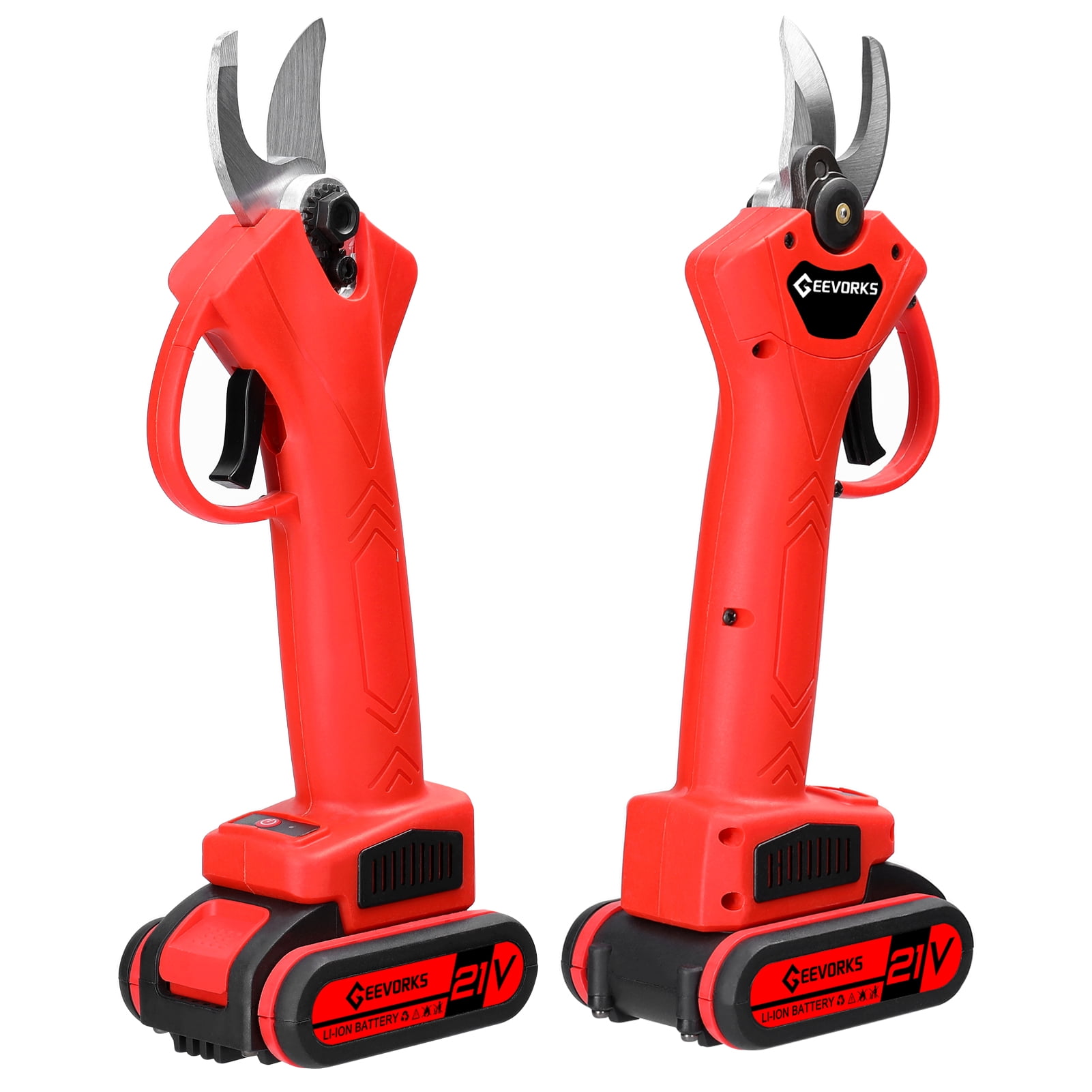 6inch 21V 6inch Portable Electric Chainsaw And 25mm Cordless Pruning Shear Set Wood Splitting Cutting Machine Kit Handheld Woodworking Tool For Garden Orchard