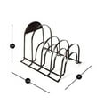 thumbnail image 2 of Smart Design Heavy Duty 5-Tier Pan Rack Storage Organizer - Holds 4 Pans - Steel Metal Frame - Rust Resistant Finish - Cooking & Baking Kitchen Organization (10 x 11.75 Inch) [Bronze], 2 of 3