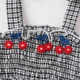 thumbnail image 6 of kaprioy Toddler Girl Clothes Toddler Baby Girl Summer Outfit Cute Cherry Checkered Top and Denim Shorts Set 2 Pcs Clothes Set, 6 of 6