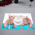 thumbnail image 2 of MKHERT Funny Pigs Animal Placemats Table Mats for Dining Room Kitchen Table Decoration 12x18 inch,Set of 6, 2 of 4