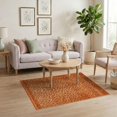 thumbnail image 3 of ODIKA 4'x6' Burnt Orange Cheetah Print Leopard Washable Area Rug Spotted Jungle Motif Botanical Scatter Wild Layout for Dorm Room, Small Living Stain Resistant Low Profile, Easy Care, 3 of 7