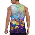 thumbnail image 3 of Easygdp Spring Flower Seasonal Men's Tank Top, Sleeveless Muscle T Shirts, Breathable, Quick-Dry, Loose for Gym, Running, Fitness - Large, 3 of 9