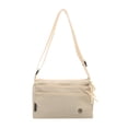 thumbnail image 4 of Bolso bandolera para mujer con múltiples bolsillos, bolso de hombro vaquero moderno para viajes y acampadas. Blanco, 4 of 9