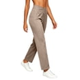 thumbnail image 4 of SeekIslan Women's Crossover Yoga Pants V Waist Straight Leg Pants with Pockets for Gym and Casual Daily, 4 of 6