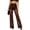 Coffee 03, variant on Karymi Capri Pants for Women Solid Floral Lace Sheer Flare Long Pants, Elastic High Waist See-Through Casual Trousers With Lined Short For Party Club Daily Women's Pants