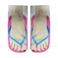 thumbnail image 1 of Pink Socks 3D Pattern Manicure Print Socks Flip Flop Funny Hidden Running Socks Women Personalized Low Cut Ankle, 1 of 2