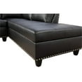 thumbnail image 2 of Lifestyle Furniture Catherine Right-Facing Sectional & Ottoman in Black, 2 of 2