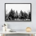 thumbnail image 3 of wall26 Framed Canvas Print Wall Art Forest Trees During The Winter Floral Nature Photography Realism Expressive Dark Black and White for Living Room, Bedroom, Office - 24"x36" Black, 3 of 5