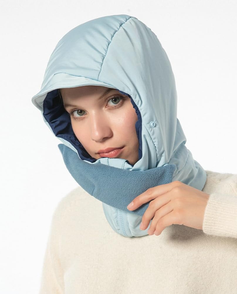 CoCoMangos Winter Balaclava Face Mask Cap for Women Windproof Hood Ski Down Hat Neck and Face Warmer Scarf Beanie Hats