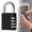 Black, variant on 4-Digit Combination Padlock, Black Waterproof Security Lock, 1 Pack, Heavy Duty Steel for School Gym Lockers, Doors, Suitcases, Fences, Tool Boxes,Black