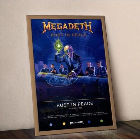 POSTER Megadeth Poster | Rust In Peace Poster | Album Poster Prints | Wall Decor Poster-12x18-UNFRAMED