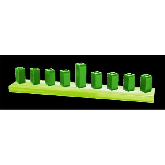 0.64 x 2 x 2 in. Hanukkah Menorah, Enamel - Green