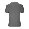 thumbnail image 5 of UAMVSH Women's V Neck Short Sleeve Slim T-Shirt Stretchy Solid Color Ribbed Basic Top Casual Going out Tees, 5 of 6