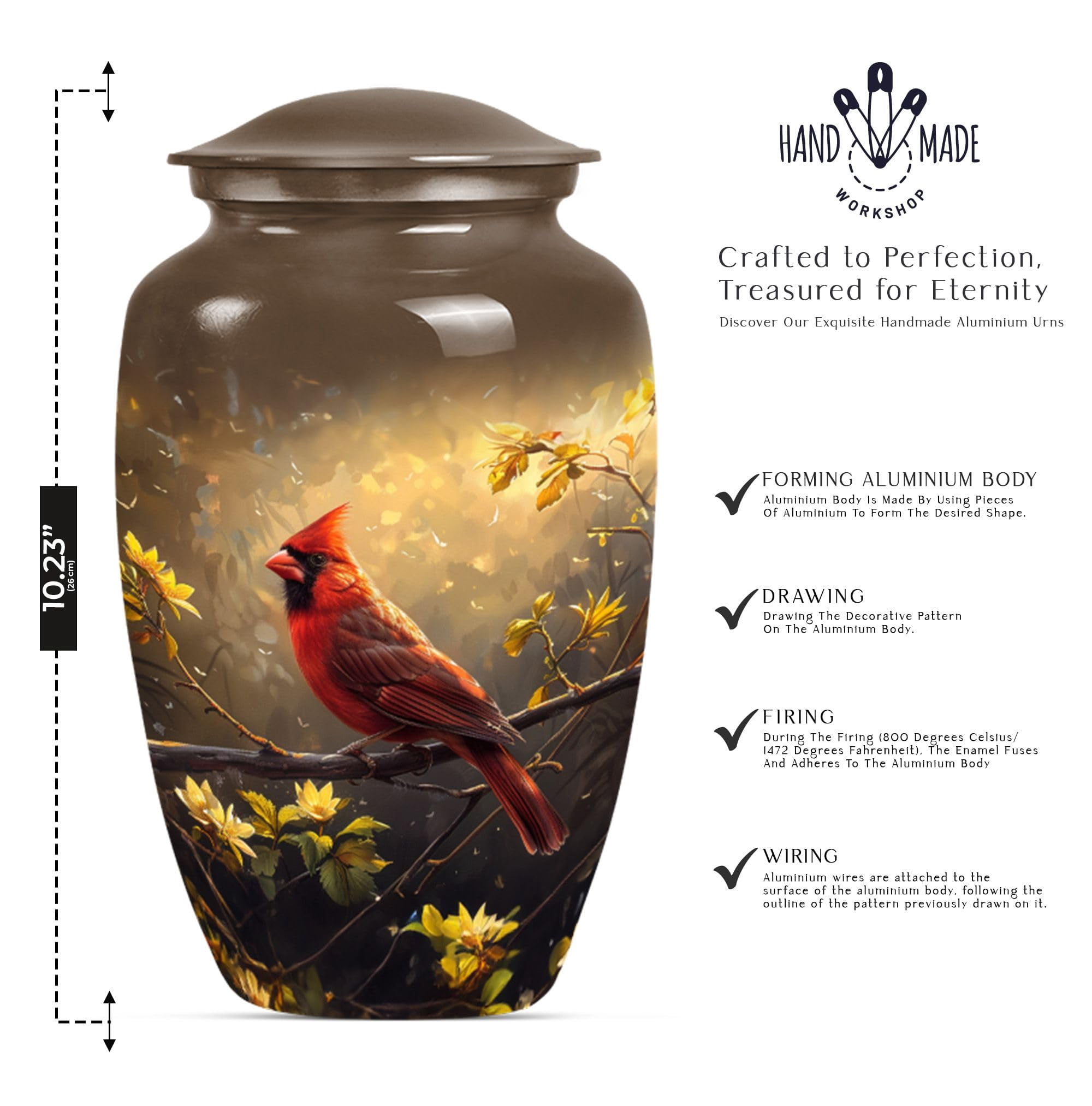SUBSH Decorative Urns - Cremation Urn for Ashes - Urns for Ashes Adult Female - Cremation Companion Urns - Urn for Human Ashes