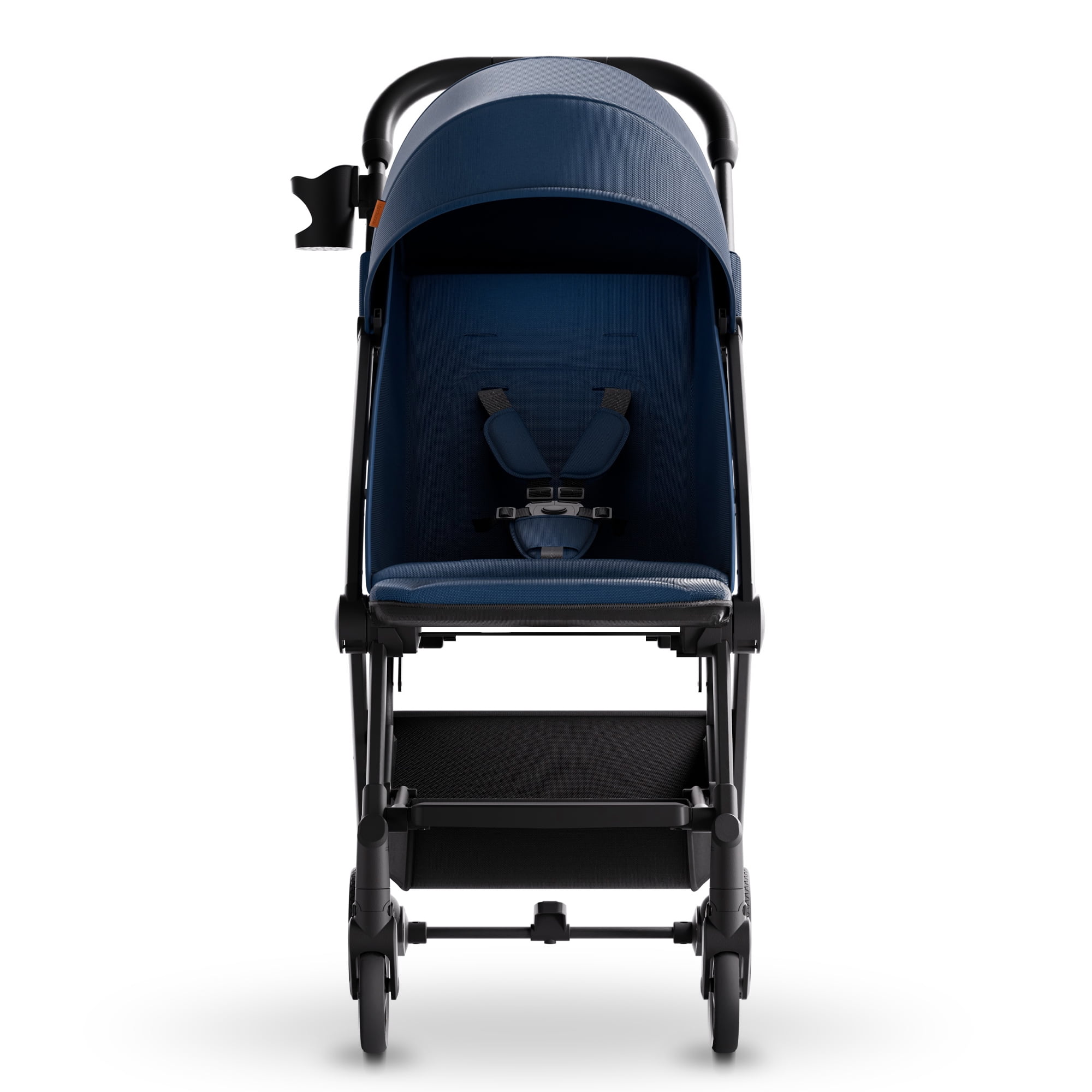 Mompush Lithe V2 Lightweight Stroller with Snack Tray, Newborn Nest Mode, Navy, 17.3LB, Unisex