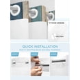 thumbnail image 5 of No Hook Cloth Fabric Shower Curtain with Snap in Liner, Teal Beige Stripe Waterproof Shower Curtains Set with See Through Top Window, Farmhouse Vintage Wooden Grain Bath Curtains Shower 60"x72", 5 of 6