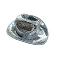 thumbnail image 1 of Sombrero de vaquero occidental Sombrero brillante Verano Camping Senderismo Playa Adultos Pesca Cosplay Fiesta de compromiso nupcial Disco Sombrero de Sombrero de ala enrollada Salvador Sombrero de vaquero, 1 of 10