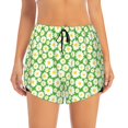 thumbnail image 4 of Lsque Daisies Flowers Printed Women's Running Shorts with Liner Pockets,Elastic Quick Dry Workout Athletic Gym Yoga Shorts,Womens High Waist Shorts-, 4 of 9