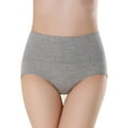 thumbnail image 2 of LELINTA Womens Super Soft Cotton Underwear High Waist Full Coverage Briefs Panties Solid Color 4 Pack, 2 of 8