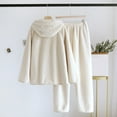 thumbnail image 4 of Womens Fleece Pajama Sets Long Sleeve Zip Up Jackets Pants Set Lounge Sets for Women Womens Winter Pajamas, 4 of 8