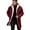 Red, variant on KKBOTIVE Men's Fleece Zip Up Jacket - Fashion Solid Trench Coat Sweater Casual Hooded Windbreaker Mens Fall Winter Clothes Army Green Size: M
