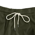 thumbnail image 6 of Cotton Men's Two Piece Sets Summer Lounge Sets Casual Short Sleeve Button Shirts and Elastic Waist Drawstring Shorts with Pockets Army Green 3XL, 6 of 8