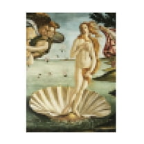 Trademark Fine Art Studio W Pixelated Venus on the Halfshell Canvas Wall Art