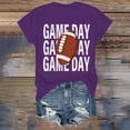 thumbnail image 2 of Charmgo Haut pour Femmes T-Shirts Tendance pour Jour de Match T-Shirt Imprimé 2D Manches Courtes Col Rond T-Shirt Mode Léger Doux Tenue Décontractée pour Femmes Football Violet TTTG, 2 of 4