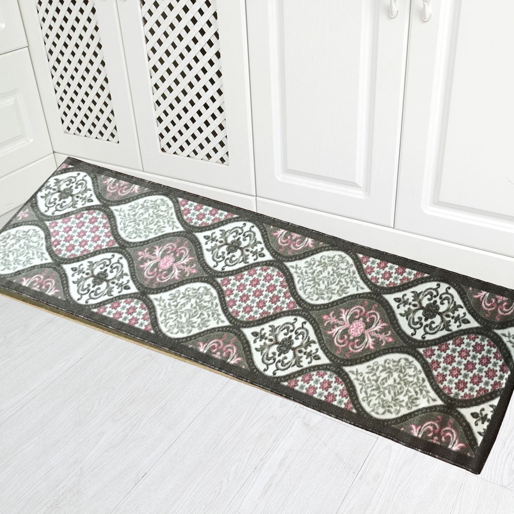 HOUSEHOLD Non-Slip Kitchen Rugs Floor Mat Door Hallway Runner Rug Carpet Beige 40 x 60