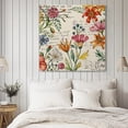 thumbnail image 4 of Summer Botanical Wall Art Painting on Canvas, Vintage Watercolor Flower Palnt Canvas Art Home Prints Wall Art Framed Modern Artwork for Living Room Bedroom Wall Decor 20x20in, 4 of 9