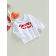 thumbnail image 3 of Arvbitana Toddler Baby Girls Boys Valentine’s Day Sweatshirt Letter Print Round Neck Long Sleeve Pullover Spring Shirts Sweater Clothes 6M-4T, 3 of 8