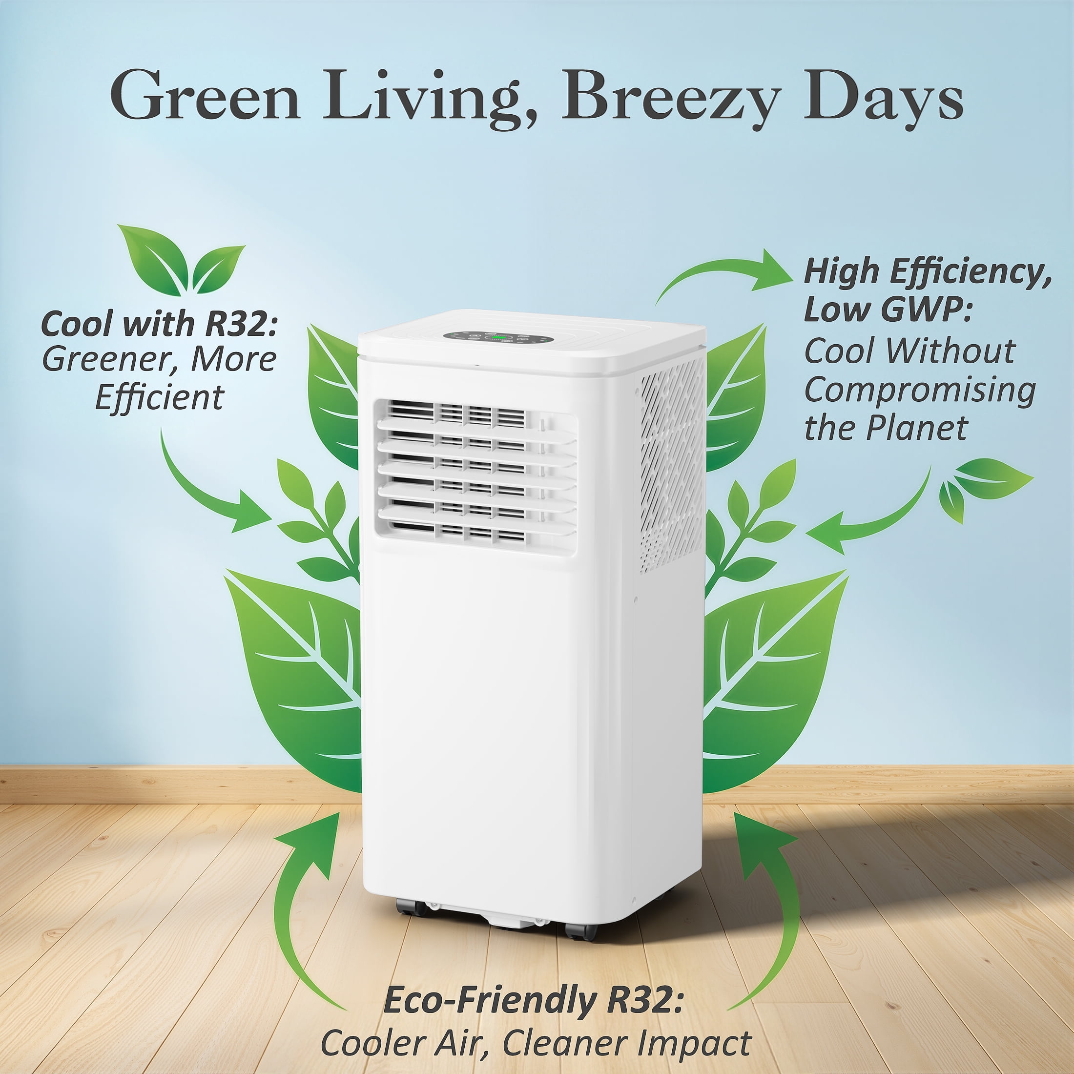 LifePlus WiFi Enabled Portable Air Conditioner 10000BTU Ashrae (6000BTU) Indoor Room AC Unit Dehumidifier Window Kit Remote Control Easy&Efficient Bedroom