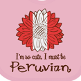 thumbnail image 4 of Inktastic I'm So Cute, I Must Be Peruvian Flag Sunflower Boys or Girls Baby Bib, 4 of 4