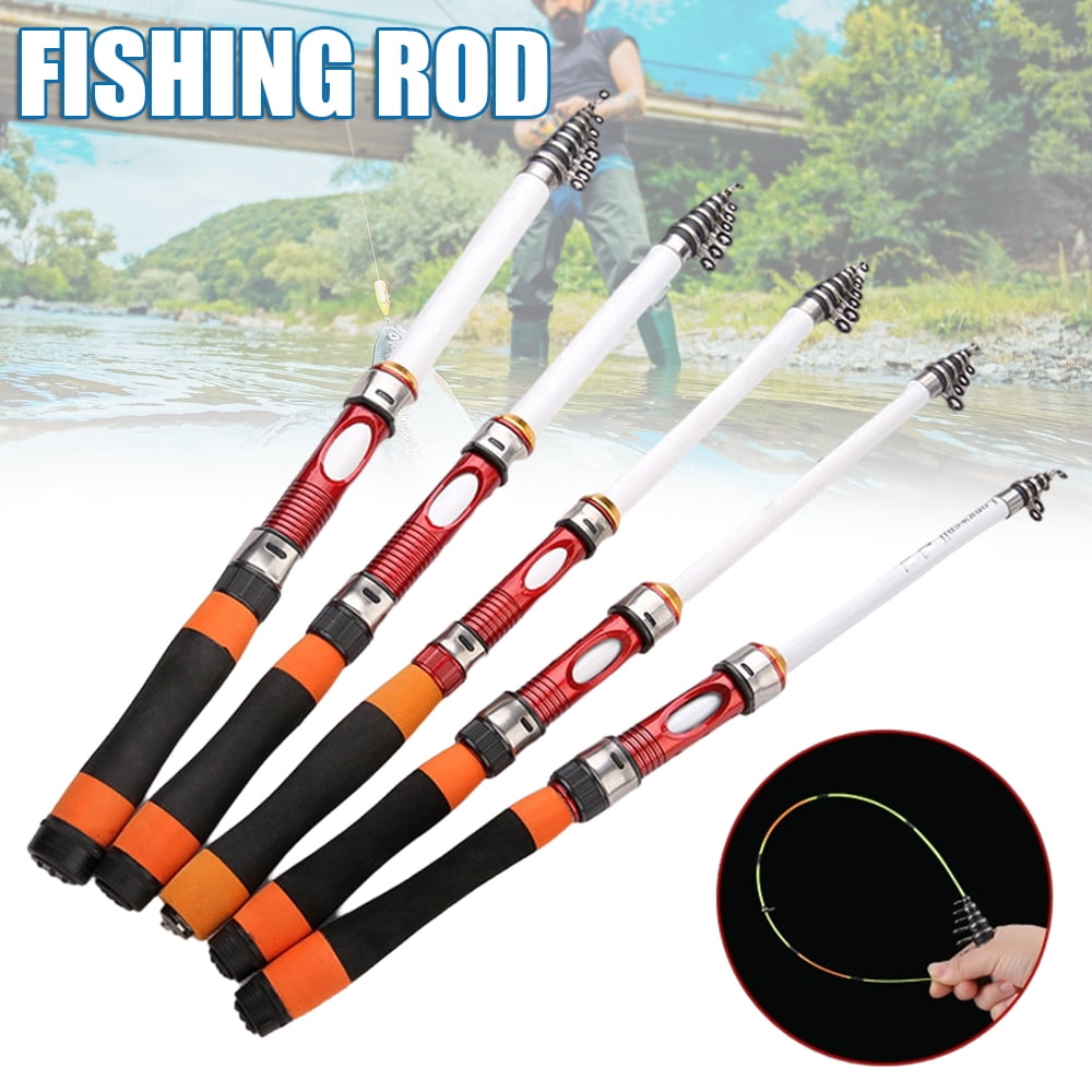 ACCHAMP Small Fishing Rod With Soft Tail Telescopic Long Throw Pole ...