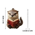 thumbnail image 3 of Rapeiae Exquisite Flat Animals Series 2D Acrylic Backpack Car Pendant Decoration Ornament, 3 of 7