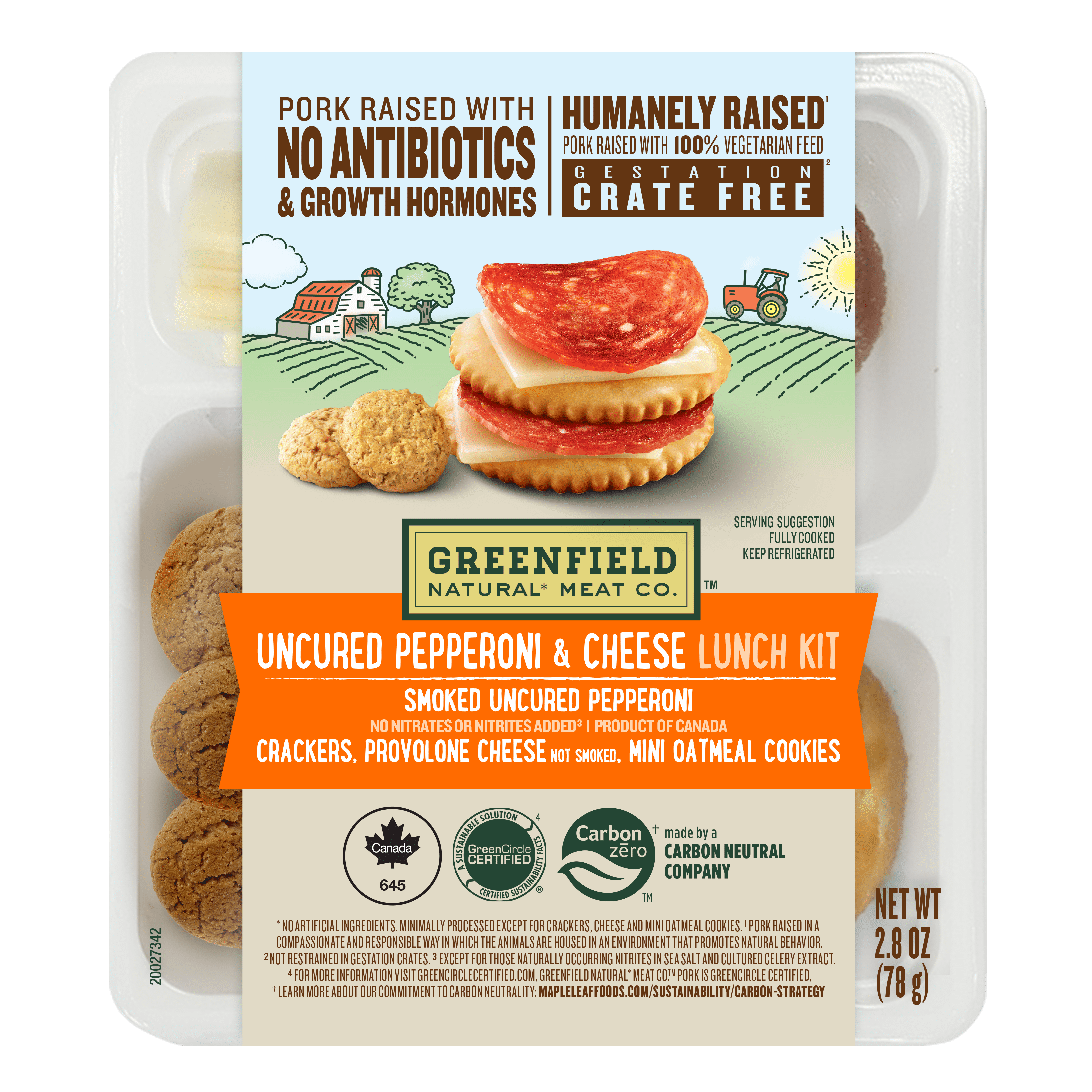 Greenfield Natural Meat Co. Sliced Pepperoni Stacker Lunch Kit, 2.75 oz, 1 Count