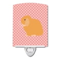 thumbnail image 1 of Carolines Treasures BB7968CNL Holland Lop Rabbit Pink Check Ceramic Night Light, 1 of 1