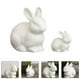 thumbnail image 4 of FELTECHELECTR 2 figuras de conejo de porcelana blanca para decorar modelos de conejitos de porcelana., 4 of 5