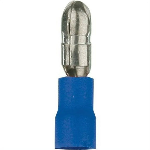 Blue Vinyl Male Bullet Connector 16-14 Gauge .156