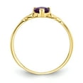 thumbnail image 2 of Primal Gold 10 Karat Yellow Gold Genuine Amethyst Birthstone Ring, 2 of 7