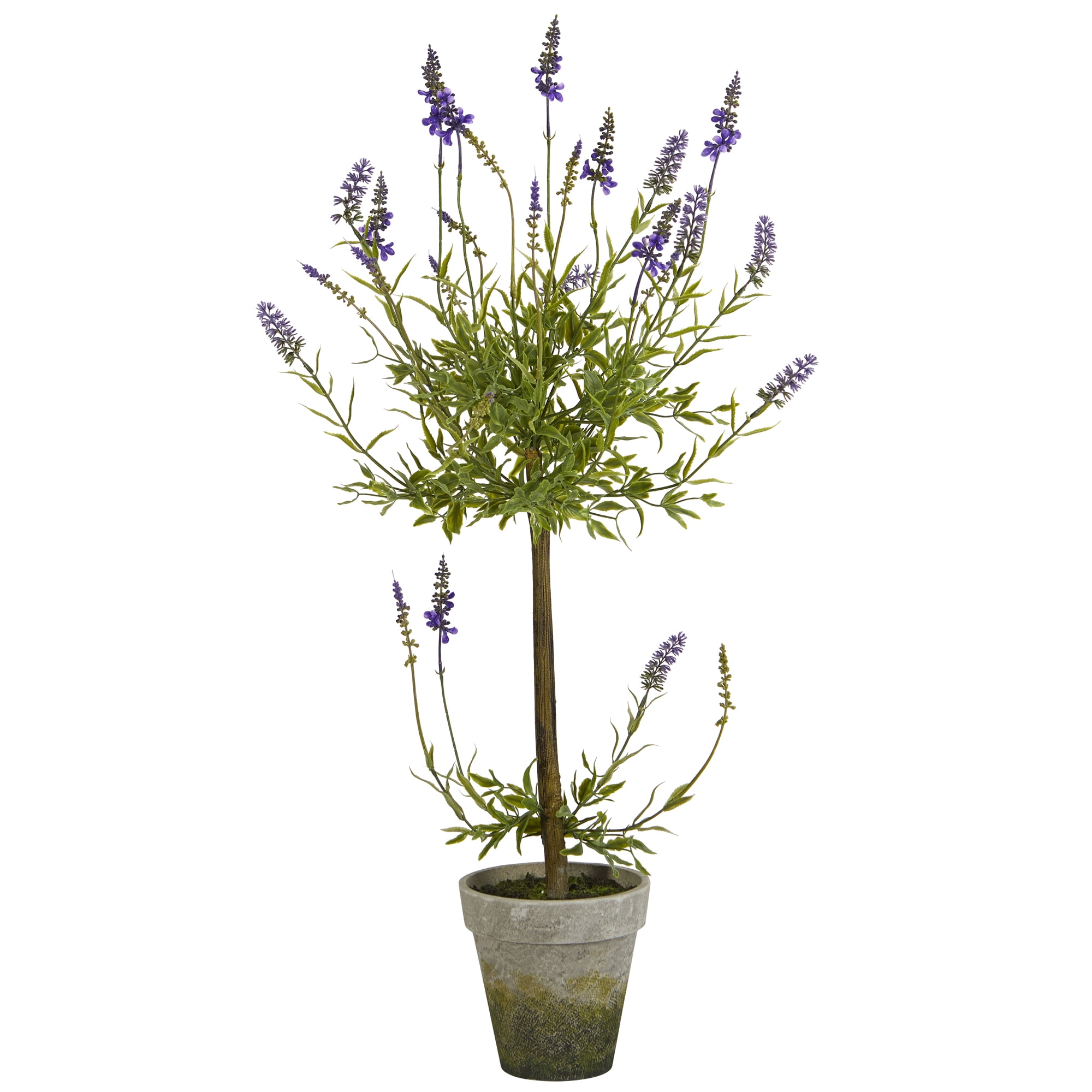 Nearly Natural 34in. Lavender Topiary Artificial Tree ...