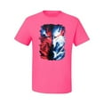 thumbnail image 2 of Artic Wolf Light Dark Good Bad Moon | Mens Animal Lover Graphic T-Shirt, Neon Pink, 2XL, 2 of 4