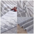 thumbnail image 4 of 2 Panels Striped Ombre Tier Curtains, Textured Grommet Semi Sheer Voile Curtain, 4 of 9