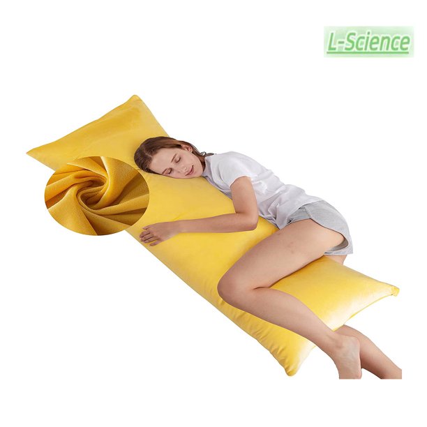 Body Pillow with Purple Velvet Pillowcase Body Pillows for Adults