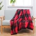 thumbnail image 2 of Couverture en Flanelle Polaire 127cm150cm Toutes Saisons Plaid Rouge, 2 of 5