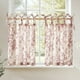 thumbnail image 1 of Cortinas Jinchan con estampado floral de lino, 60 cm, estilo Farmhouse Café, color rojo y beige, 1 of 9